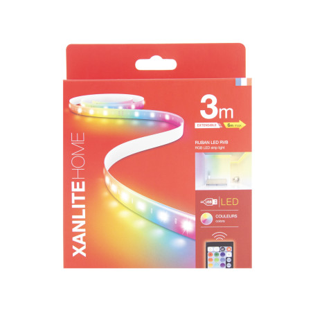 Ruban LED 3m RVB USB - Extensible 6m