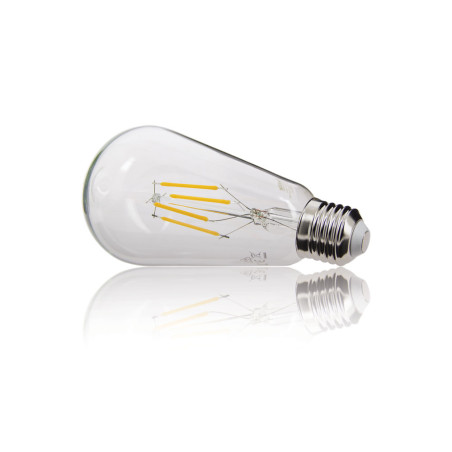 Lot de 2 Ampoules à filament LED Edison, culot E27, 470 lumens, Blanc chaud
