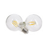 Lot de 2 Ampoules à filament LED B80, culot E27, 470 lumens, Blanc chaud