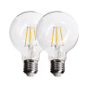 Lot de 2 Ampoules à filament LED B80, culot E27, 470 lumens, Blanc chaud