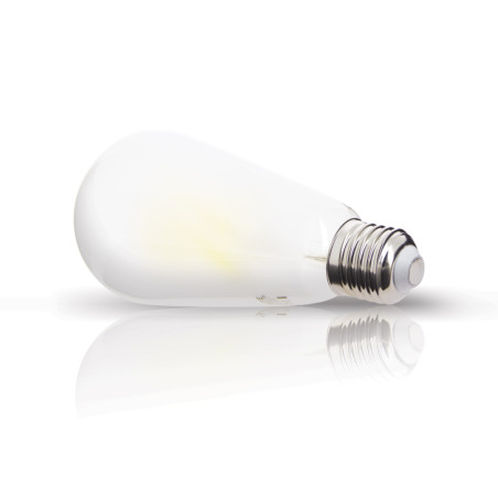 Ampoule à filament LED Edison Opaque, culot E27, 4,9W (eq. 75W), 1055 lumens, Blanc chaud, Classe A