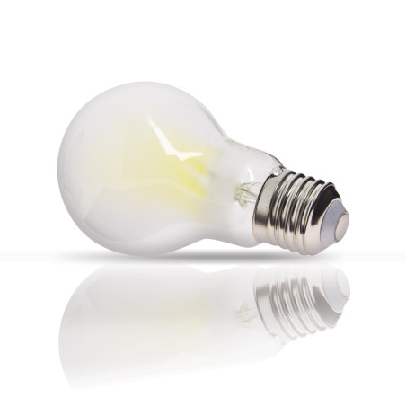 Ampoule à filament LED A60 Opaque, culot E27, 7,2W (eq. 100W), 1521 lumens, Blanc chaud, Classe A
