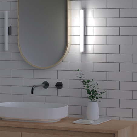 Applique murale LED S14 noir, 450 lumens, Blanc chaud