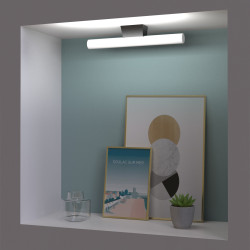 Applique murale LED S14 chromée, 450 lumens, Blanc chaud
