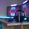 Support de casque avec barre lumineuse LED RVB Digital, Synchronisation sonore, rechargeable USB