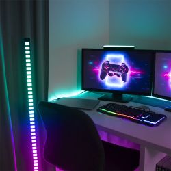 Lampadaire LED RVB Digital 120cm, Synchronisation sonore, filaire USB