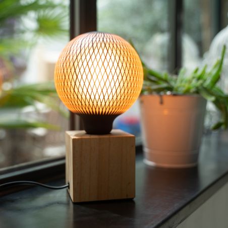 Ampoule Déco LED Filament, Aspect Filet Noir, G125, culot E27, 4W cons. 2700K Blanc Chaud