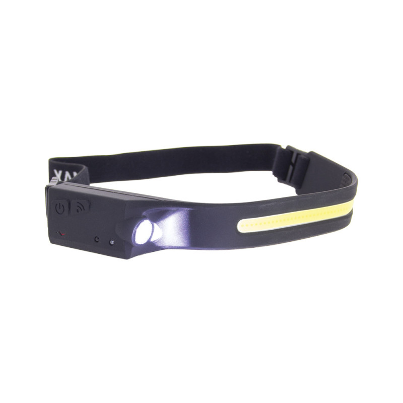 Lampe frontale LED rechargeable, USB  300 lumens, sensor intégré