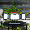 Projecteur LED IP54, 4000 lumens, 3 têtes orientables, 3 modes, 10h autonomie, Blanc froid, rechargeable USB-C