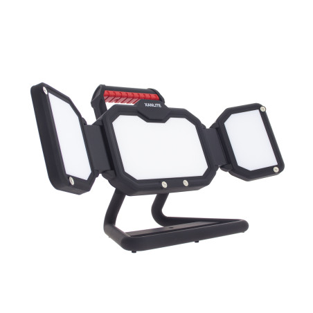 IP54 LED spotlight, 4000 lumens, 3 swivel heads, 3 modes, 10h runtime, Cool White, USB-C rechargeable
