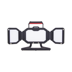 IP54 LED spotlight, 4000 lumens, 3 swivel heads, 3 modes, 10h runtime, Cool White, USB-C rechargeable