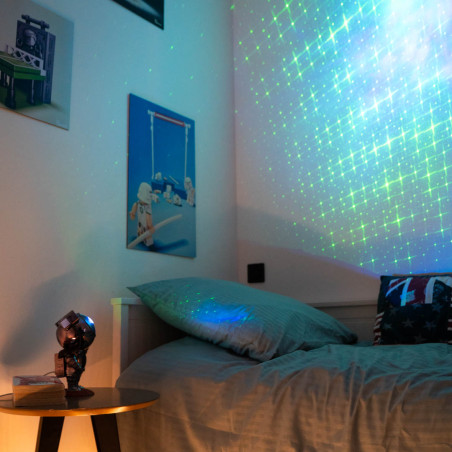 Veilleuse projecteur LED IronLite, 5 modes, minuteur intégré, rechargeable USB-C