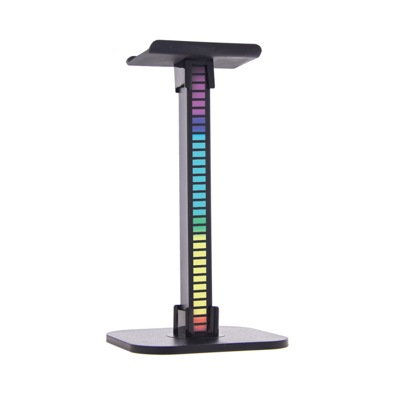 Support de casque avec barre lumineuse LED RVB Digital, Synchronisation sonore, rechargeable USB