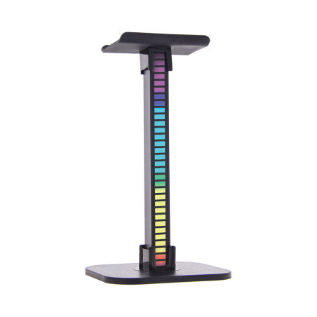 Support de casque avec barre lumineuse LED RVB Digital, Synchronisation sonore, rechargeable USB