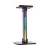 Support de casque avec barre lumineuse LED RVB Digital, Synchronisation sonore, rechargeable USB