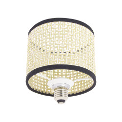 Ampoule Filament LED déco Abat-jour Osier tressé, culot E27, conso. 3,5W, 210 lumens, Blanc chaud