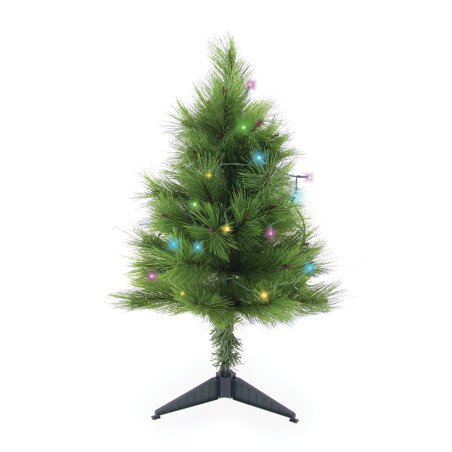 Sapin de Noël avec guirlande connectée 60cm, Effet naturel, Synchronisation sonore RVB