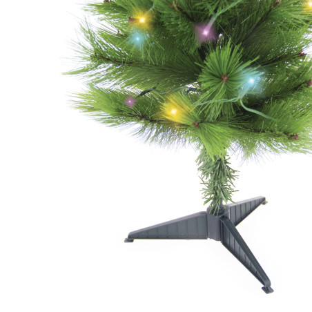 Sapin de Noël avec guirlande connectée 60cm, Effet naturel, Synchronisation sonore RVB