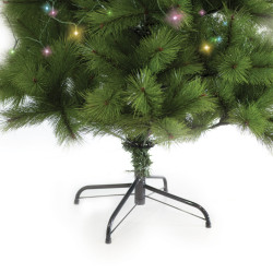 Sapin de Noël avec guirlande connectée 150cm, Effet naturel, Synchronisation sonore RVB