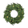 Couronne de Noël hublot LED IP44 Ø45cm Blanc chaud