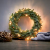 Couronne de Noël hublot LED IP44 Ø45cm Blanc chaud