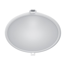 Spot encastrable/en saillie LED rond, extra plat, cons. 18W, 2500 lumens, CCT, IP44, Blanc