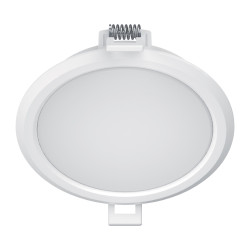 Spot encastrable/en saillie LED rond, extra plat, cons. 6W, 800 lumens, CCT, IP44, Blanc