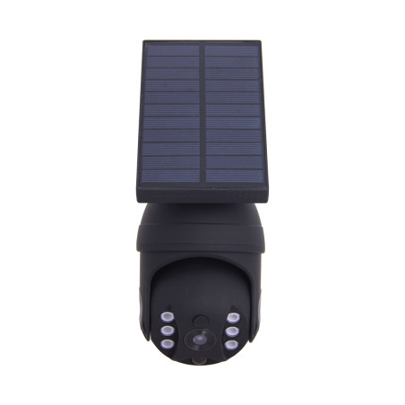 Projecteur Caméra factice solaire IP65, 250 lumens, détecteur de mouvement, Noir