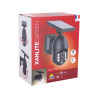 Projecteur Caméra factice solaire IP65, 250 lumens, détecteur de mouvement, Noir