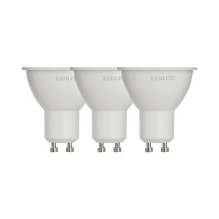Lot de 3 Ampoules LED Spot, culot GU10, 345 lumens, conso. 4,5W éq. 50W, Blanc chaud