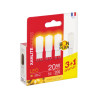 Lot de 4 Ampoules SMD LED Capsules, culot G9, 200 lumens, conso. 2,2W éq. 20W, Blanc chaud