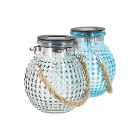 copy of Lanterne Solaire Boule IP44 - Finition verre teinté - Bleu ou Gris
