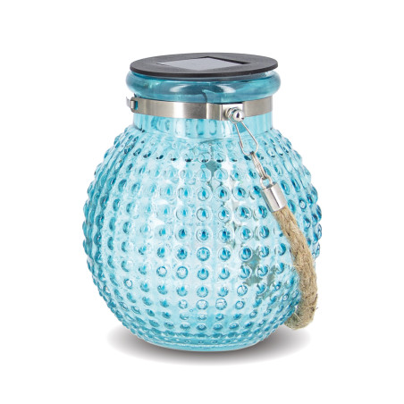 copy of Lanterne Solaire Boule IP44 - Finition verre teinté - Bleu ou Gris