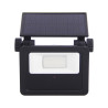 Projecteur mural solaire compact IP54, 850 lumens, détecteur de mouvement, Noir
