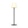 Lampadaire hybride solaire LED IP44, rechargeable USB-C, 650 lumens, 185cm, CCT & Dimmable, Noir