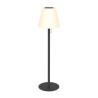 Lampadaire hybride solaire LED IP44, rechargeable USB-C, 650 lumens, 185cm, CCT & Dimmable, Noir