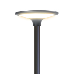 Lampadaire solaire LED IP65, 2600 lumens, 220cm, CCT, Noir