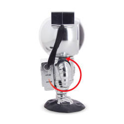 Veilleuse projecteur LED SilverLite, finition chromée, rechargeable USB, câble 100 cm