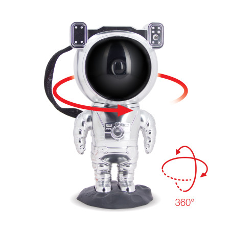 Veilleuse projecteur LED SilverLite, finition chromée, rechargeable USB, câble 100 cm