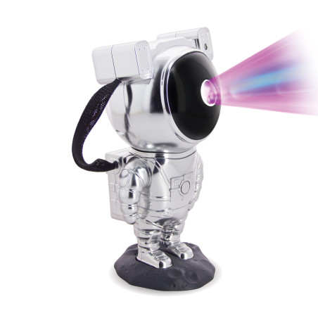Veilleuse projecteur LED SilverLite, finition chromée, rechargeable USB, câble 100 cm
