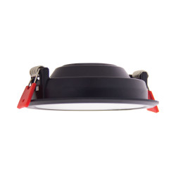 Plafonnier LED encastrable rond avec transformateur intégré, IP44, 2 types de fixation, extra plat, 800 Lumens, CCT
