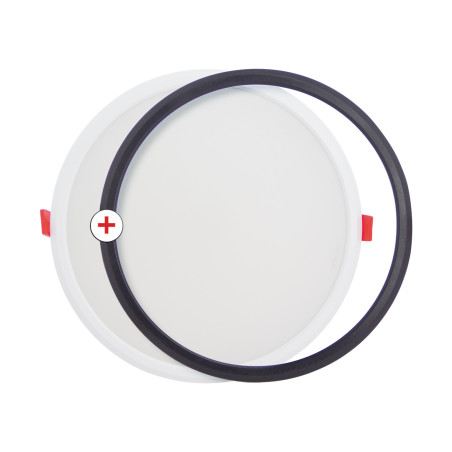 Spot encastrable LED rond, extra plat, cons. 18W, 2500 lumens, CCT, IP44, Plusieurs coloris