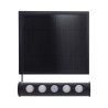 Réglette solaire LED IP65, 1000 lumens, panneau solaire déporté, détecteur de mouvement, Noir