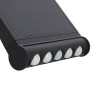 Réglette solaire LED IP65, 1000 lumens, panneau solaire déporté, détecteur de mouvement, Noir