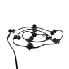 Guirlande LED 10M extensible, 10 douilles, compatible ampoules E27 (non incluses)