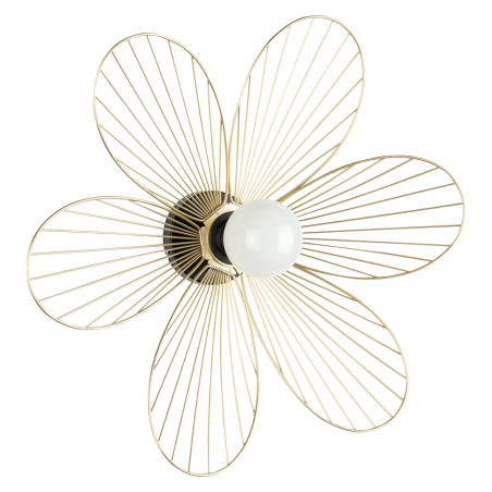 Applique FLORA en métal Or, compatbile culot E27, 25W