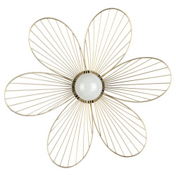 Applique FLORA en métal Or, compatbile culot E27, 25W