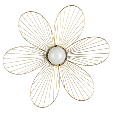 Applique FLORA en métal Or, compatbile culot E27, 25W