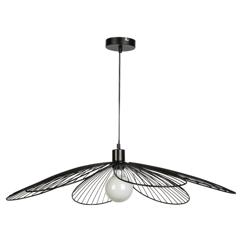 Suspension FLORA en métal Noir, compatible culot E27, 25W