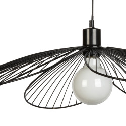 Suspension FLORA en métal Noir, compatible culot E27, 25W